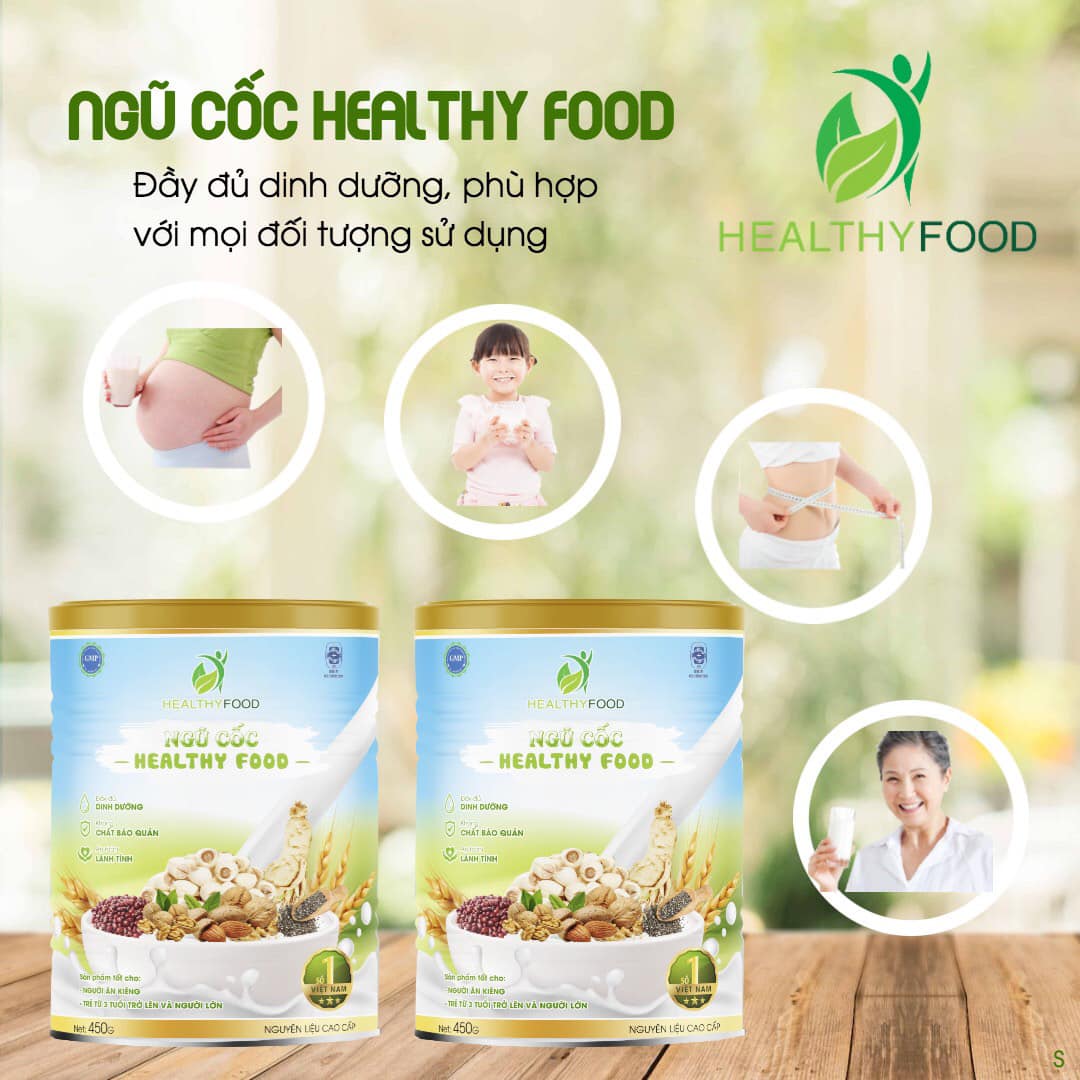 Sữa Hạt Ngũ Cốc Healthy Food chăm sóc sức khoẻ người lớn tuổi, trẻ em và mẹ bầu