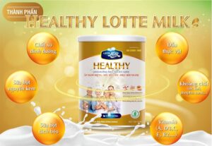 Healthy Lotte Milk - Sữa Bột phục hồi sức khoẻ giúp ăn ngon, tiêu hoá tốt