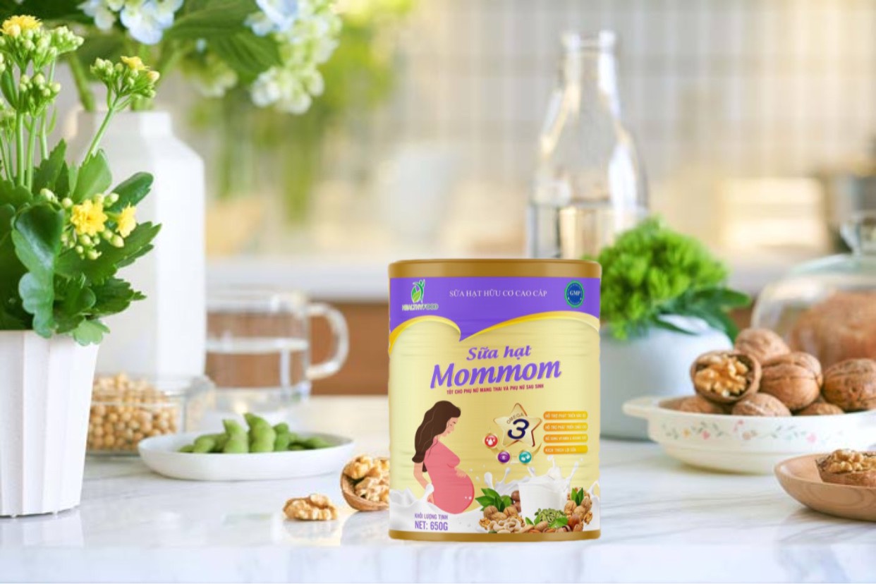 Sữa hạt tốt cho bà bầu Mommom ngon mà không ngấy