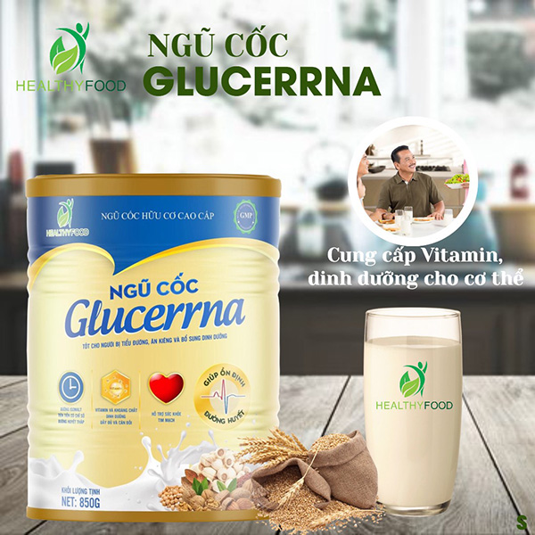 Bột ngũ cốc ăn sáng Glucerrna cho người tiểu đường